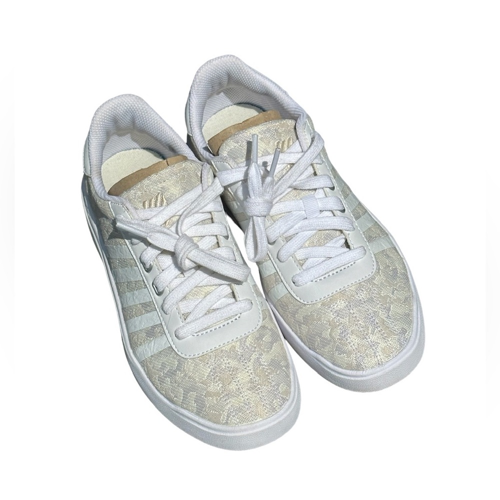 K-Swiss Women’s Heritage Light T Casual Sneakers- White/Antique White - Size 7.5